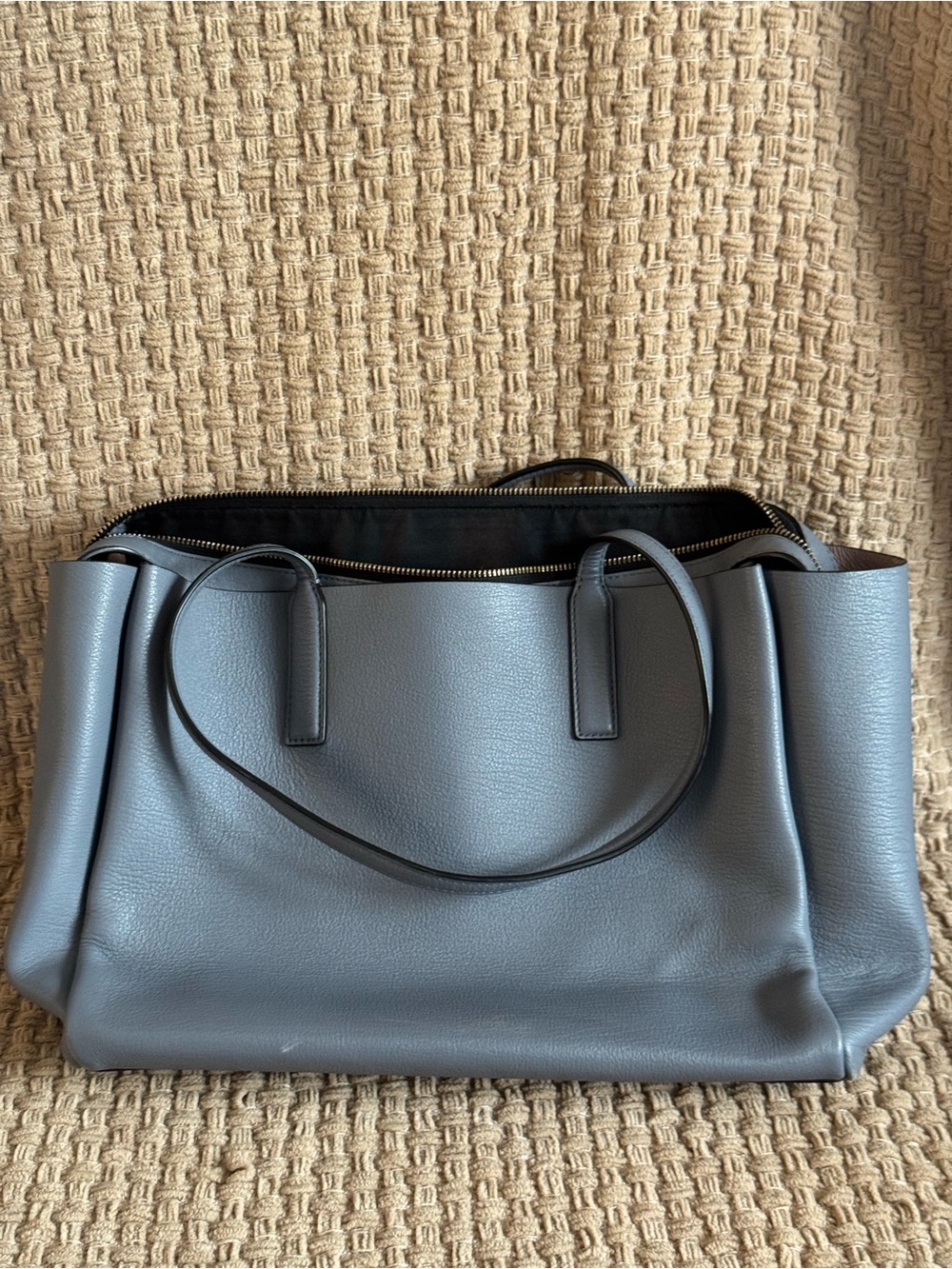 Marc Jacobs Gray-Blue Leather Tote - Picture 2 of 5